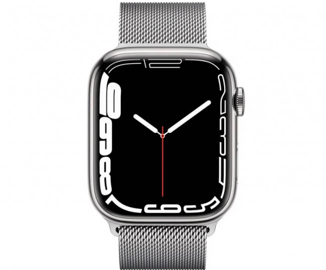 Apple Watch Series 7 GPS + Cellular 45mm Silver Stainless Steel Case with Silver Milanese Loop б/в